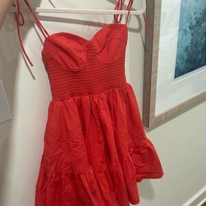 Staud red dress
